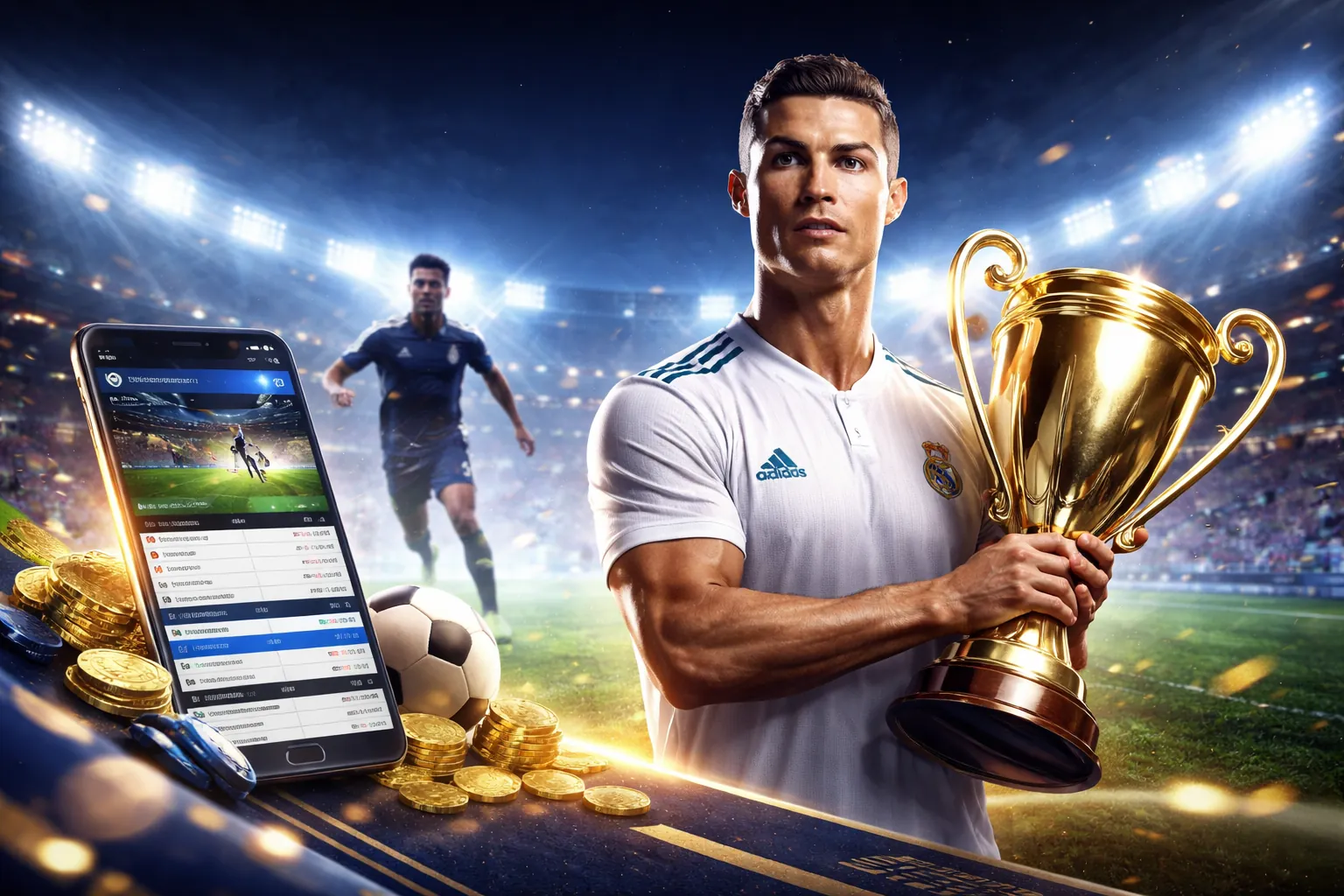 Sân vận động với khán giả cổ vũ, biểu tượng của cá cược thể thao m888bet